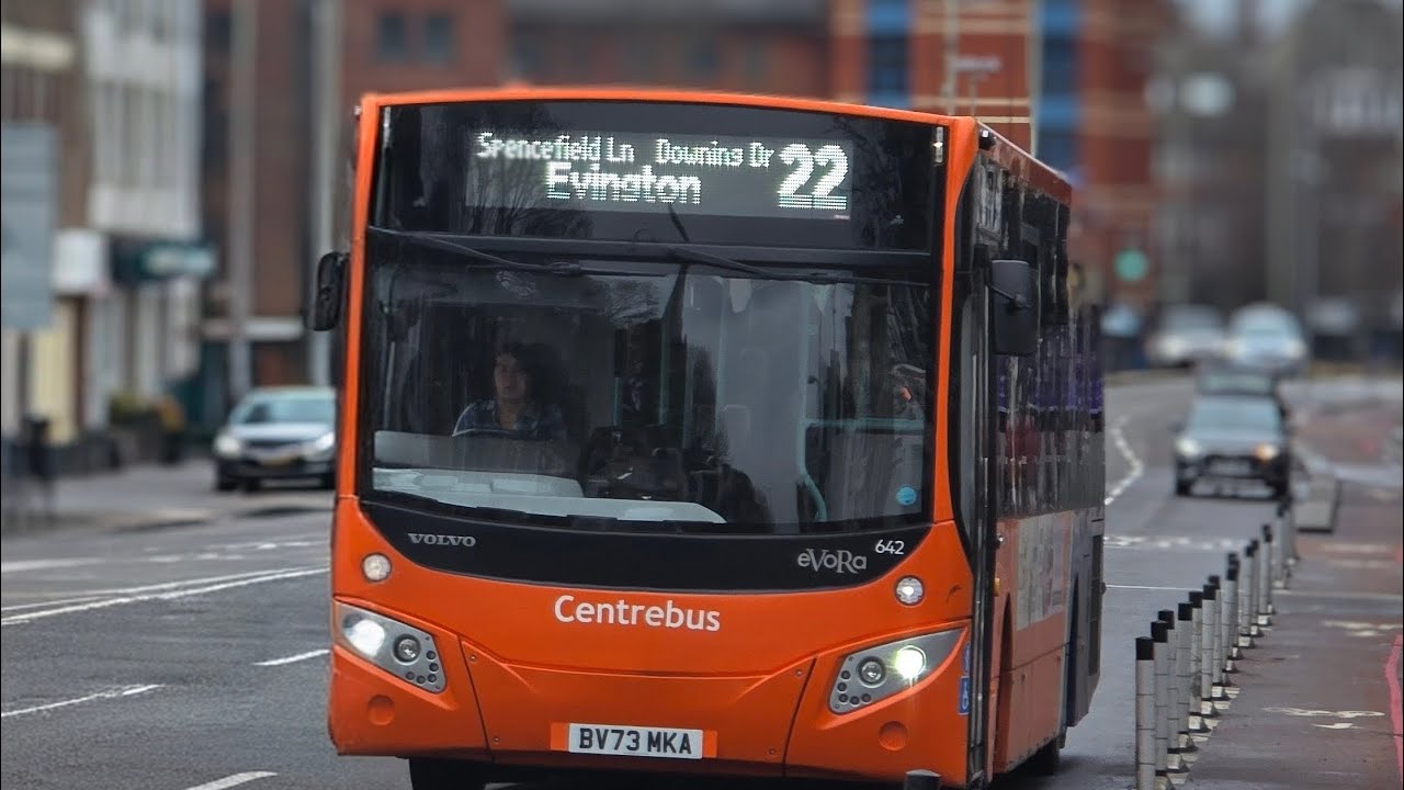 Ride on centrebus Leicester 642 MCV evora route 22