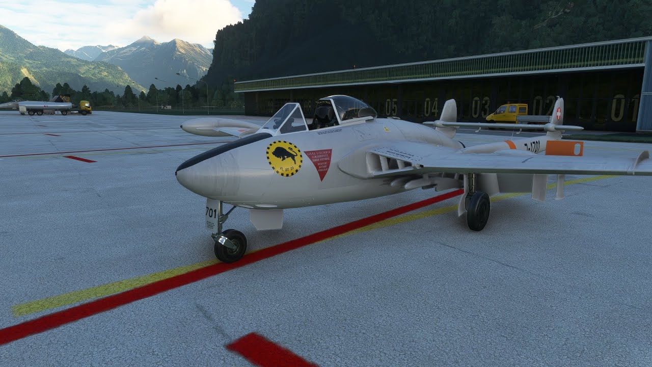First look at the SwissMilSim De Havilland DH112 Venom in Microsoft Flight Simulator 2020