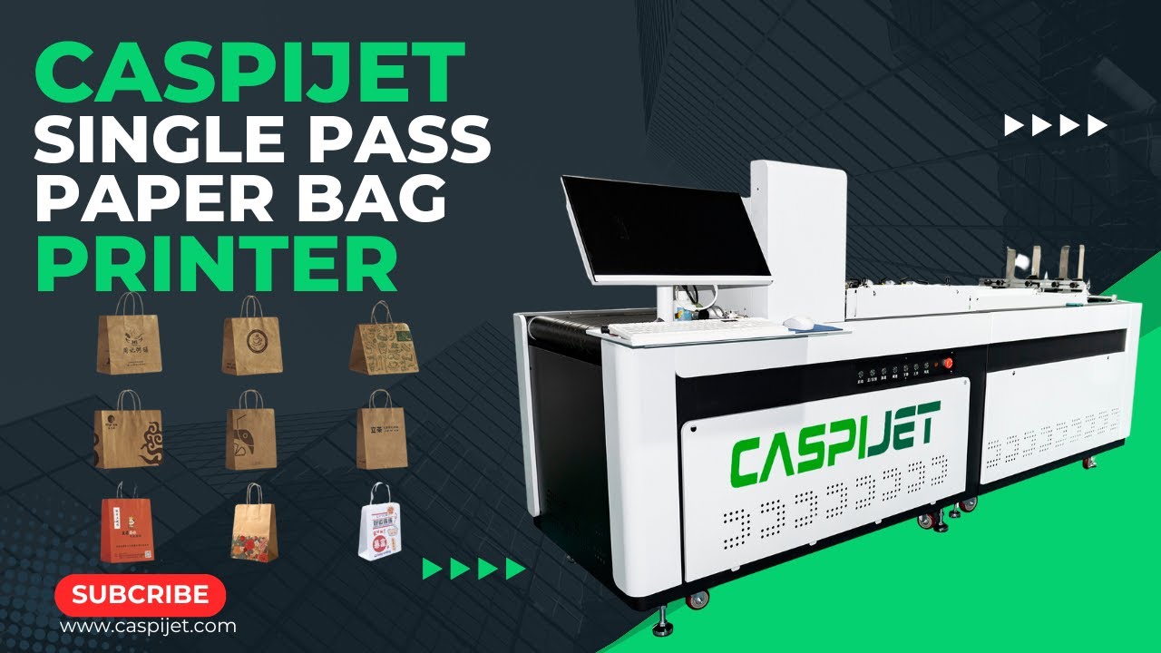 Caspijet Single Pass Digital Paper Bag Printer CJ-T800 #caspijet #onepassprinter #singlepassprinter