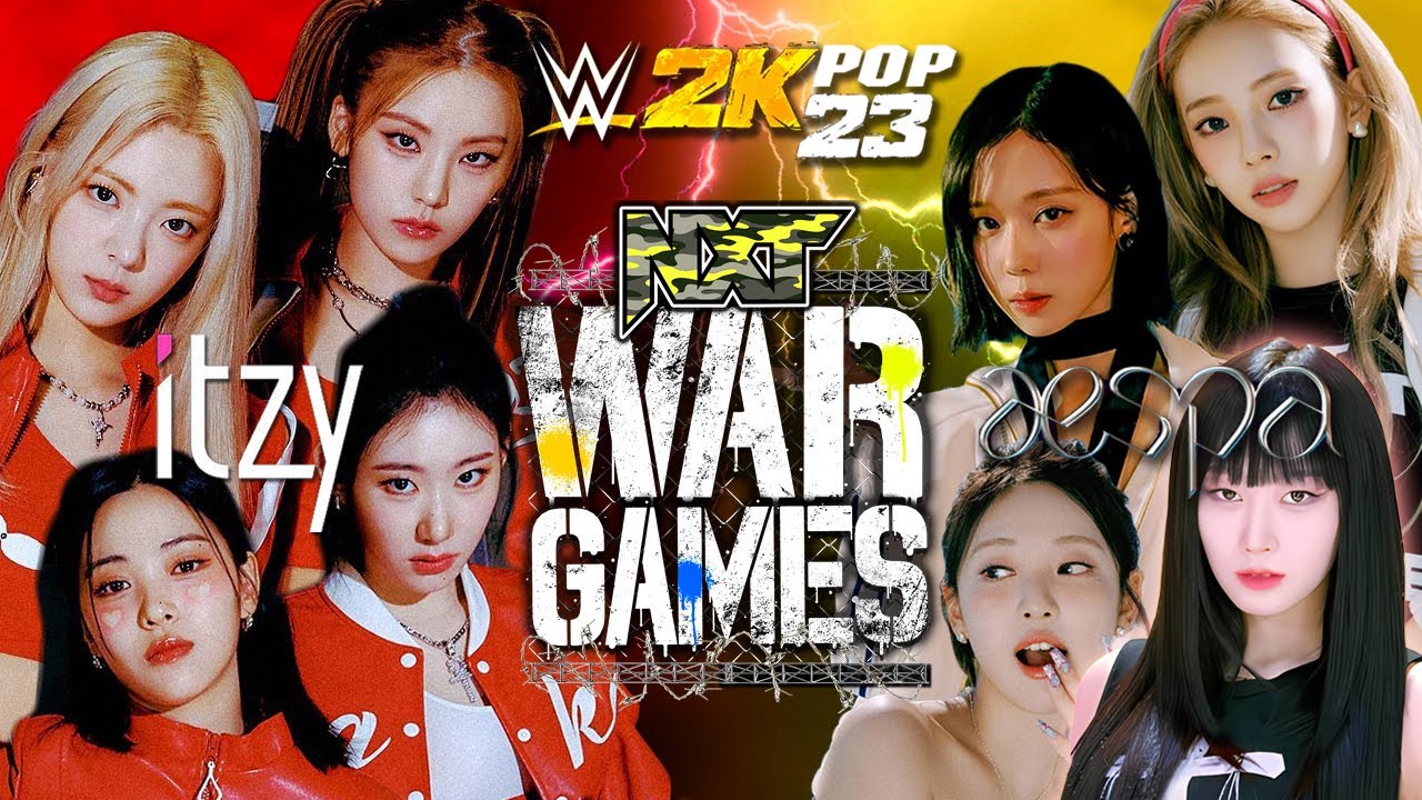Itzy vs Aespa - WWE 2K23 - War Games Match - Cake vs Spicy - WWE 2K POP #pae8tube