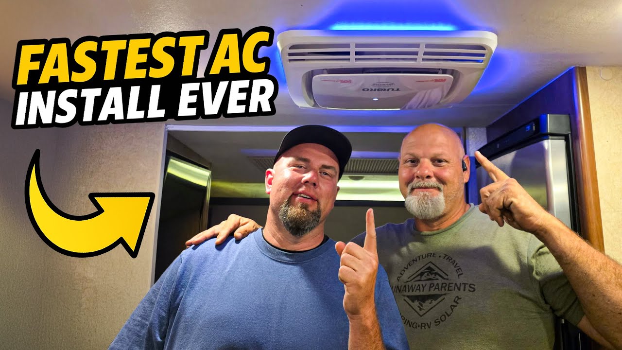 Самая простая установка кондиционера для автодома, которую мы когда-либо делали: инверторный конд...