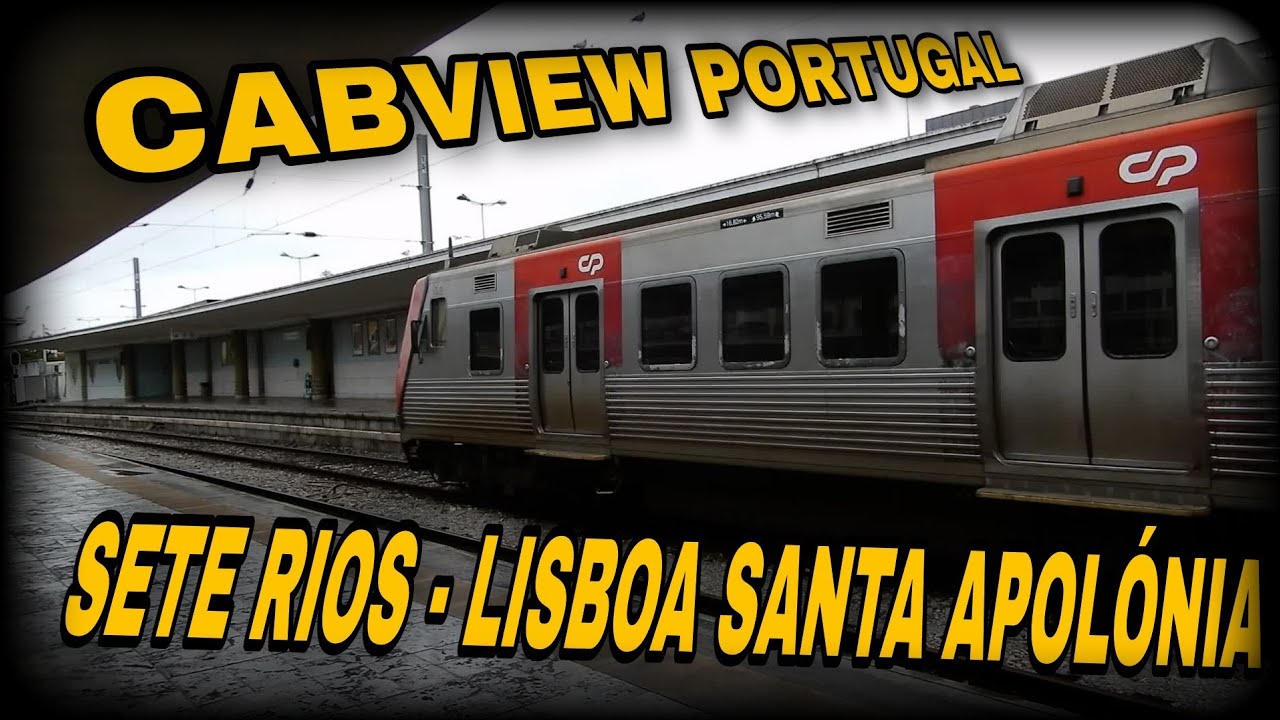 [HD] Train CabRide - Lisbon Sete Rios to Lisbon Santa Apolónia by night | Portugal