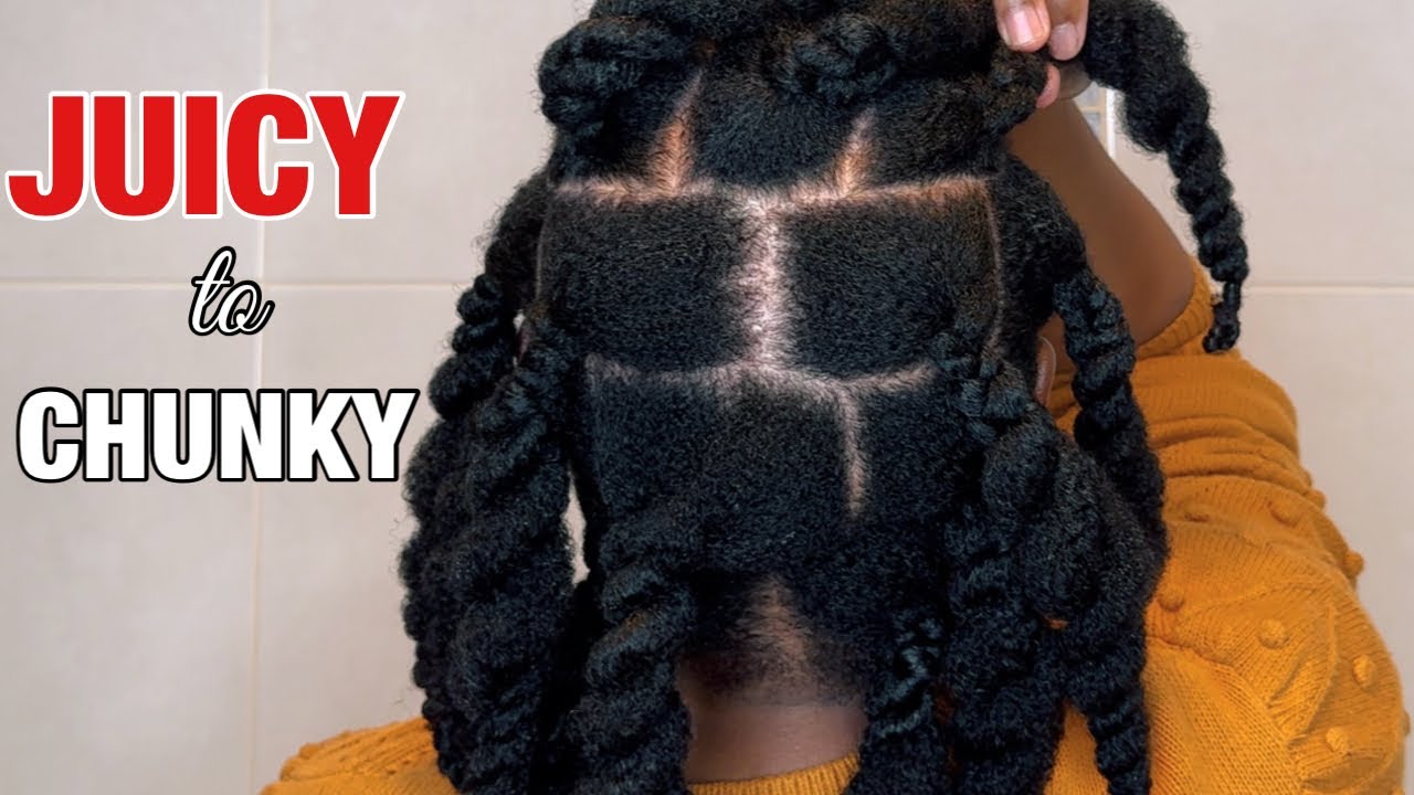 How to make CHUNKY JUMBO JUICY twists on 4C natural hair#twistinghairstyle #jumbotwist #4chair