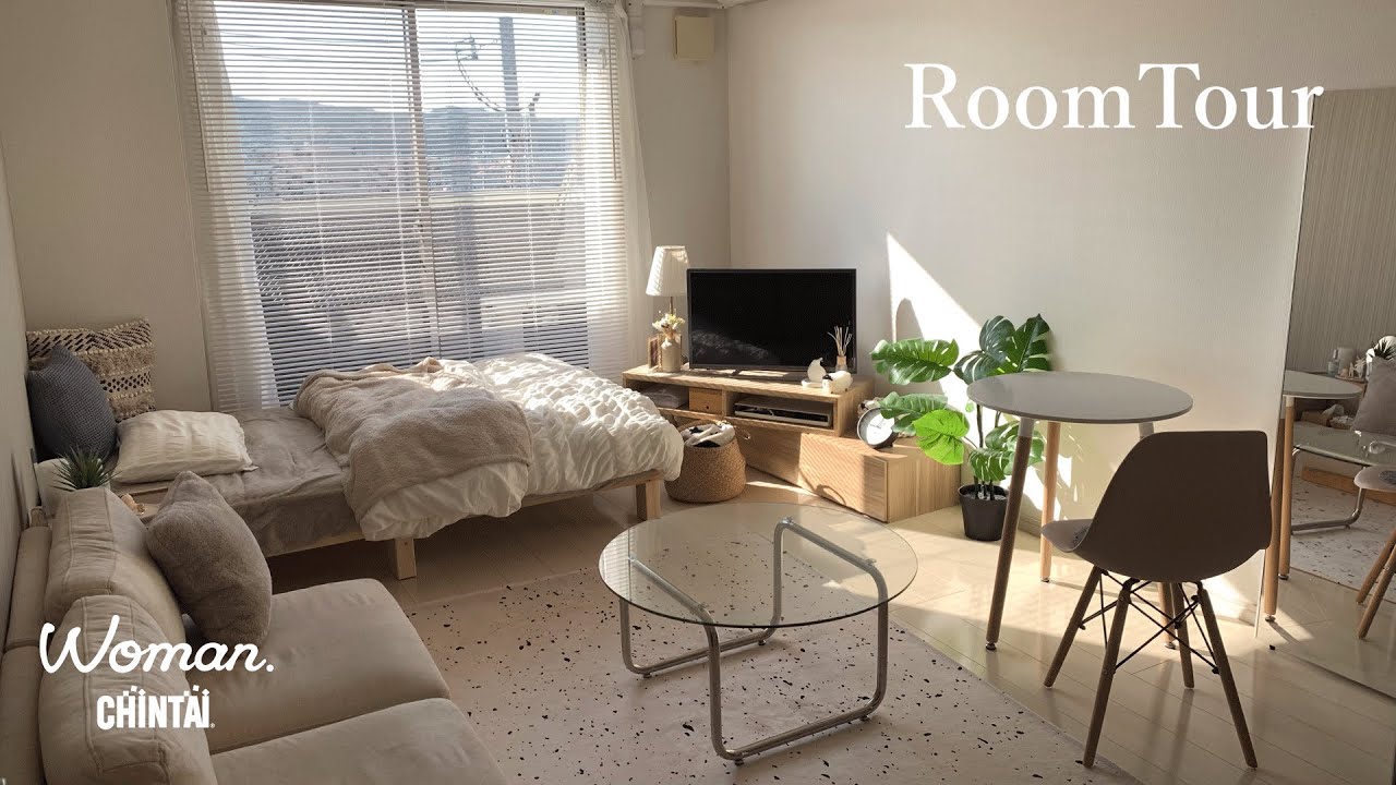 【ルームツアー】家賃6万円 1K 9畳 一人暮らし | ホワイトとベージュで統一されたナチュラルなお部屋 | room tour