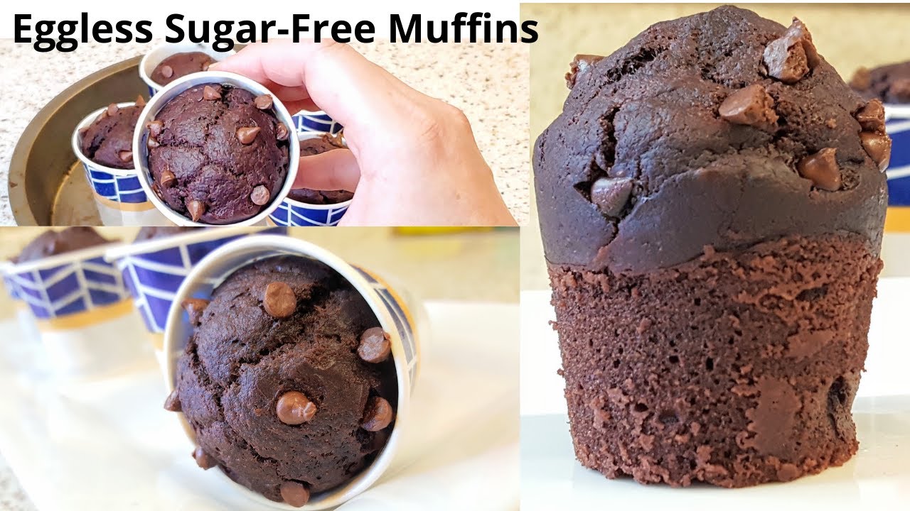 Sugar free Chocolate Muffins | Eggless Chocolate Muffins | Chocolate Cake in Paper Cups