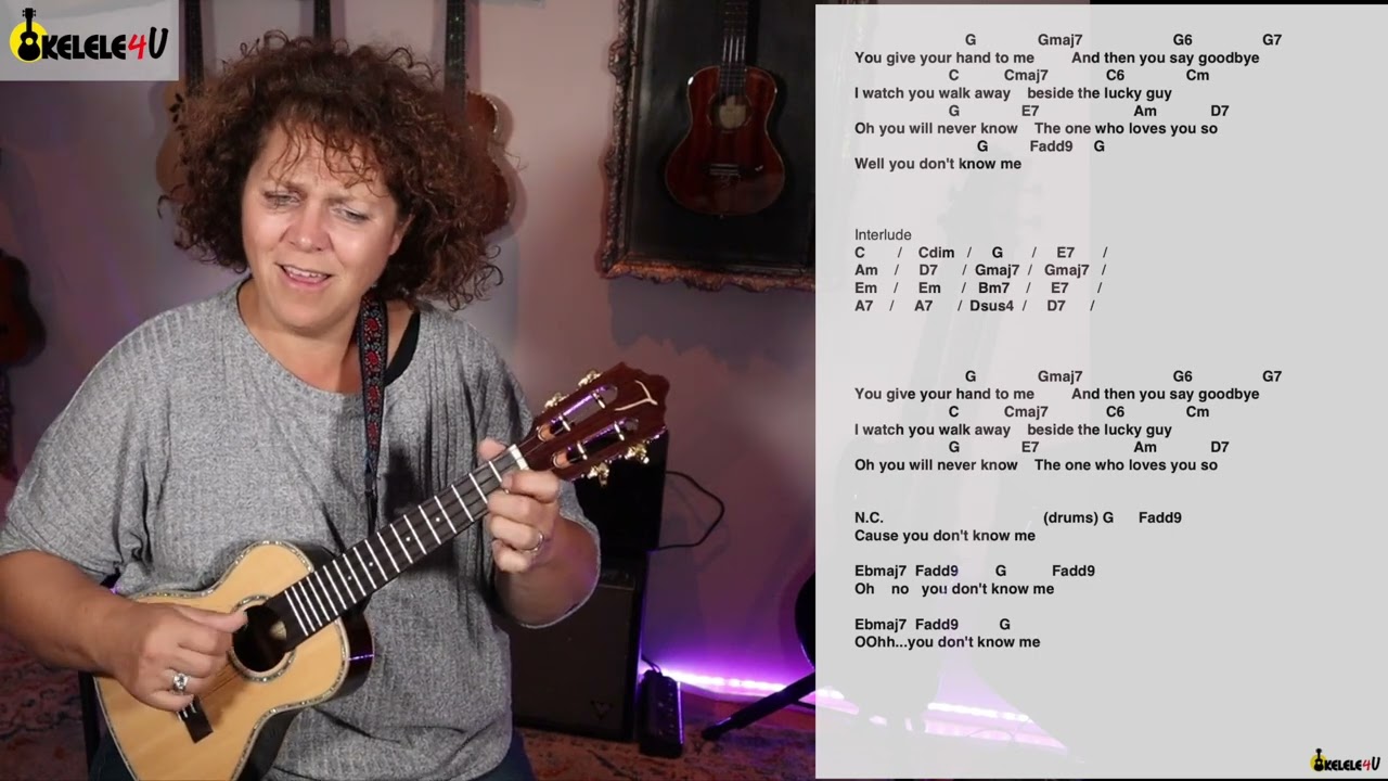 You Don’t Know Me – Ukulele Play Along - with chords & lyrics | Elvis : Jann Arden Inspired