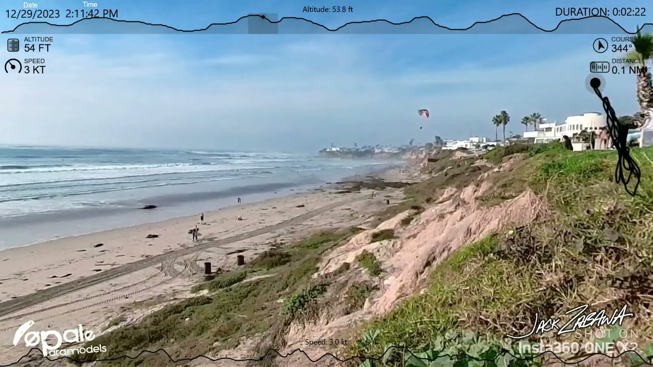 RC Paraglider with GPS Overlay