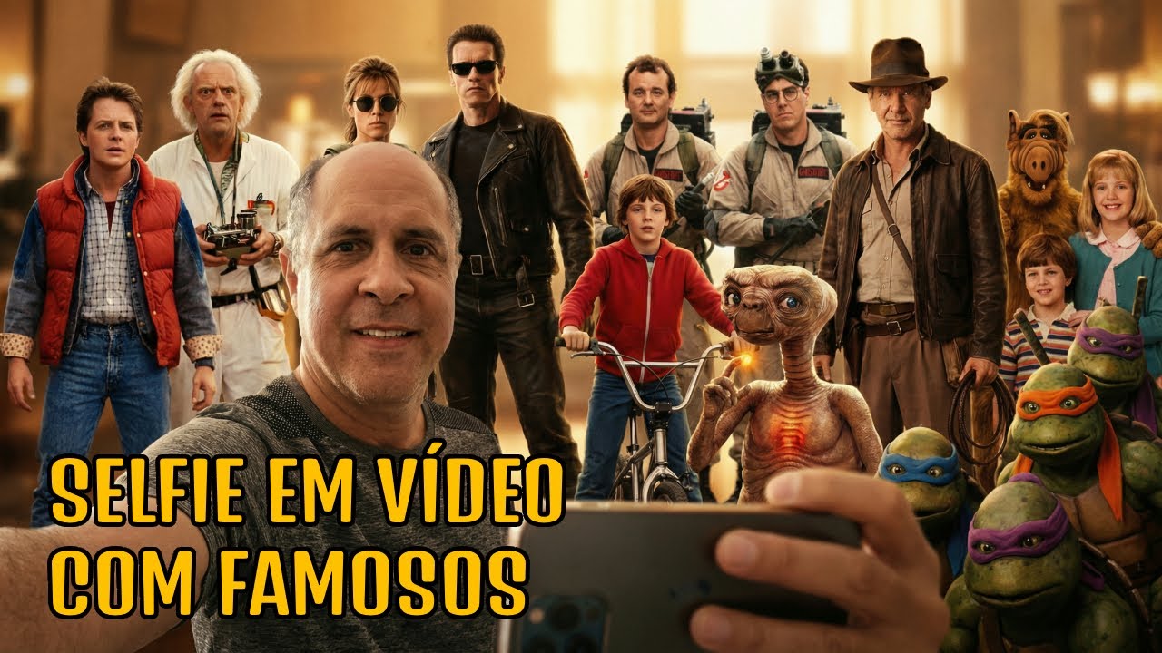 Isso Quebrei o Tempo: Criei VÍDEOS em Selfie com Ícones dos Anos 80 Usando IA