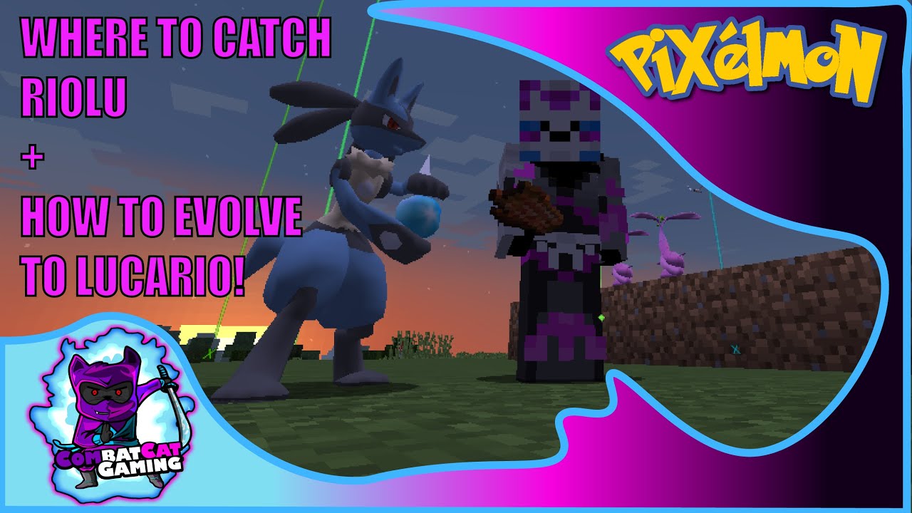 HOW TO CATCH RIOLU + HOW TO EVOLVE INTO LUCARIO - PIXELMON
