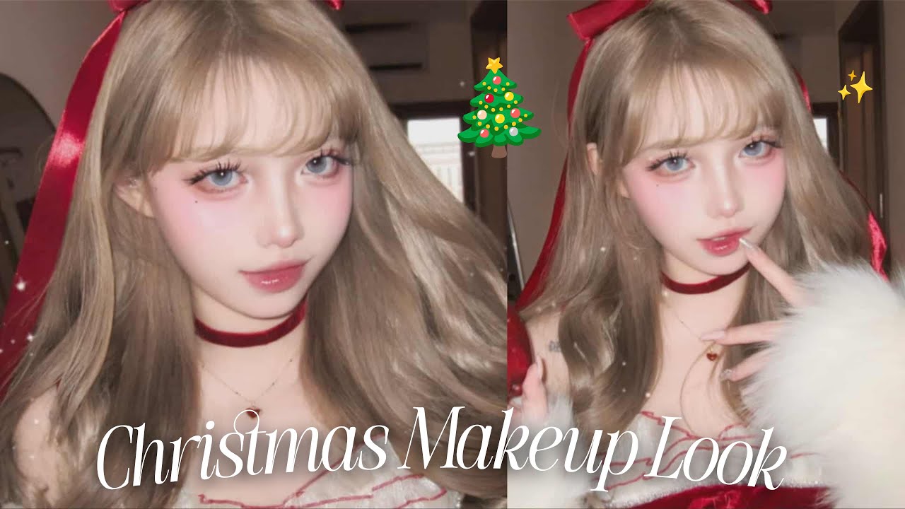Урок рождественского макияжа🎄✨ | Нежный гламурный праздничный образ