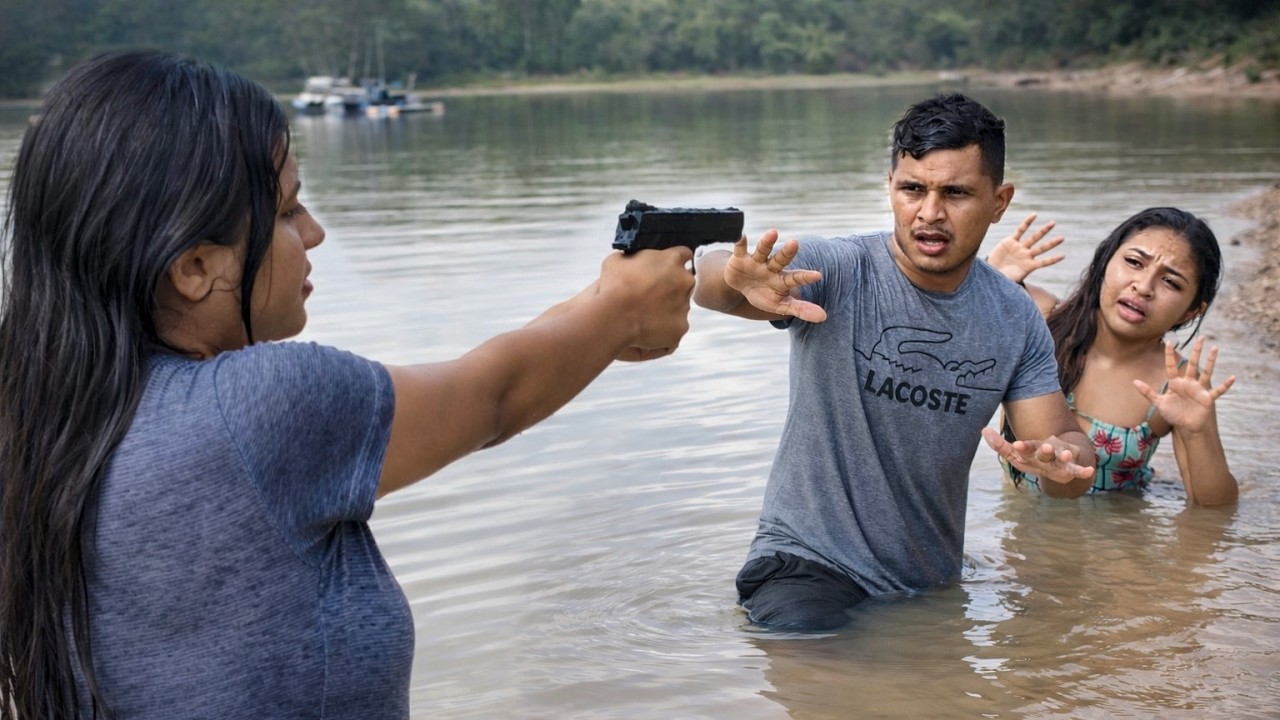 Homem salva vida da mulher dentro do rio