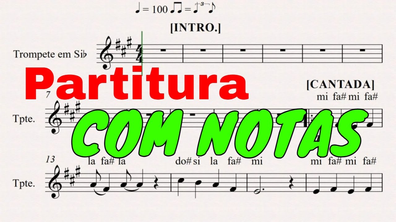 A FACE ADORADA | 304 Harpa Cristã [ Partitura de Trompete COM NOTAS ] 👇PARTITURA PDF👇