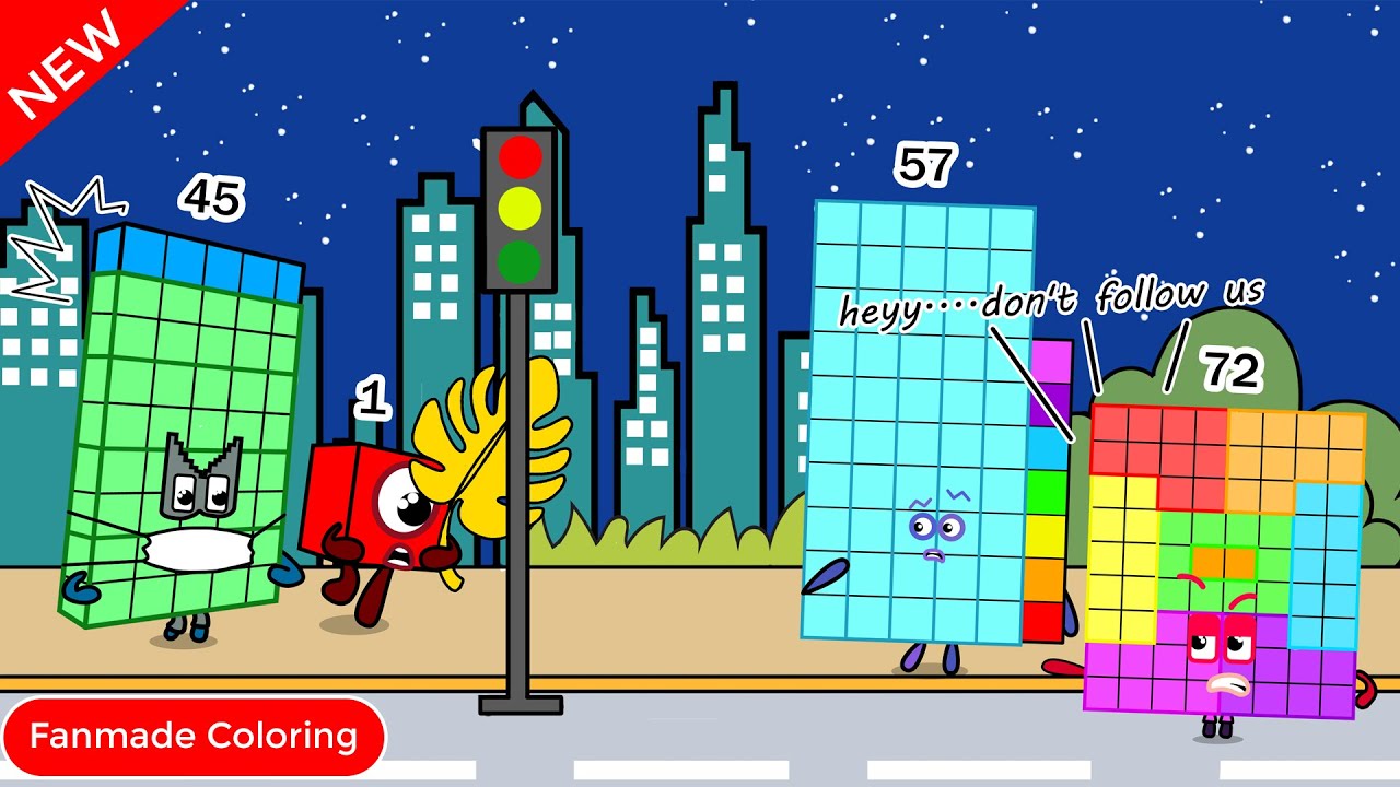 Heyy !! Don't Follow Us | Numberblocks Fanmade Coloring Story