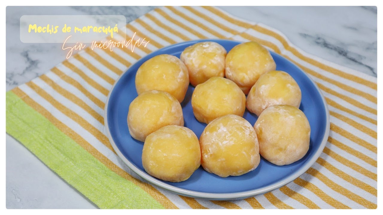 Mochi de maracuyá/Dulce Japones/Preparación de masa en olla
