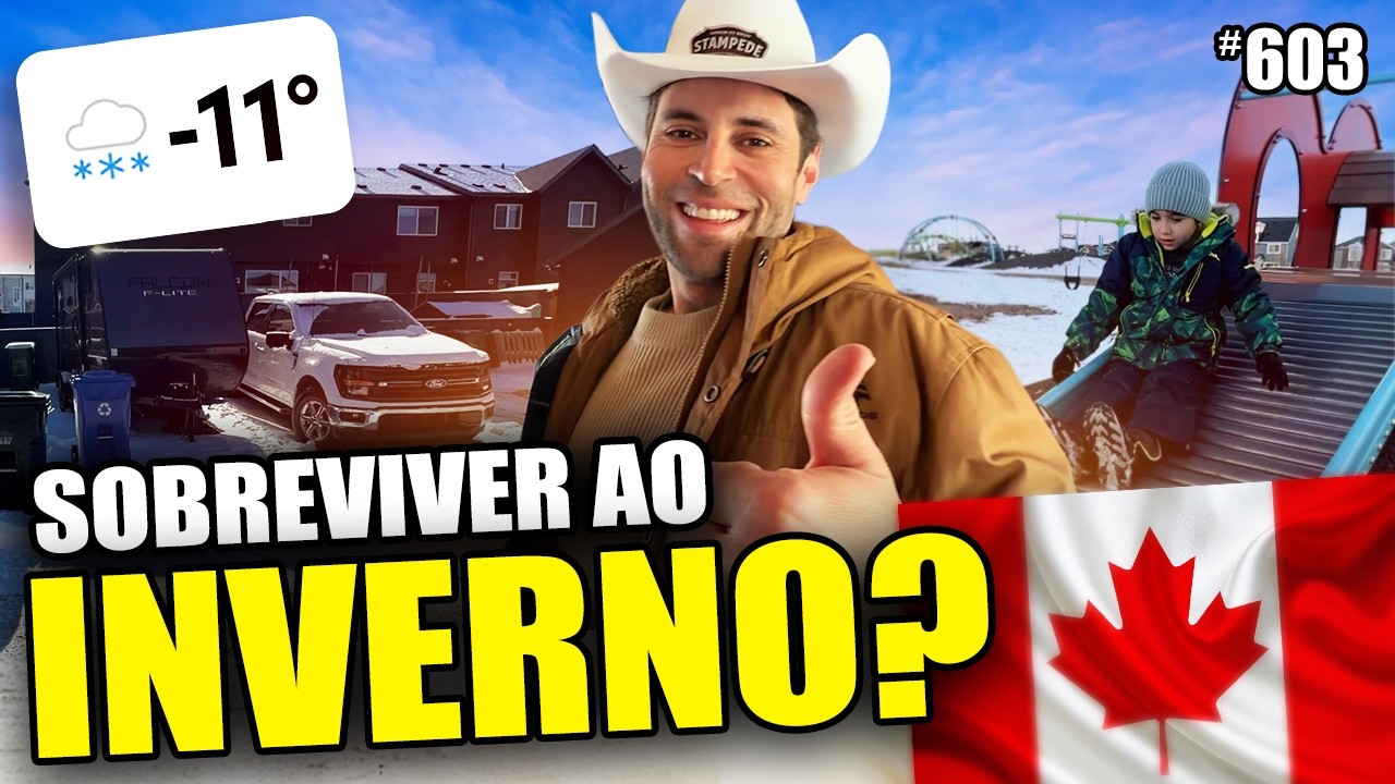 Como SOBREVIVER ao Inverno? (-11 GRAUS) Rotina com 2 Crianças - Calgary, Canadá #603