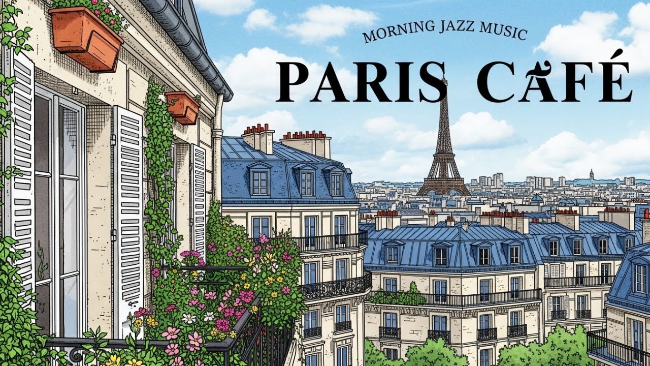 Paris Rainy Evening 🌧️ French Instrumental Jazz | Soft Café Ambience