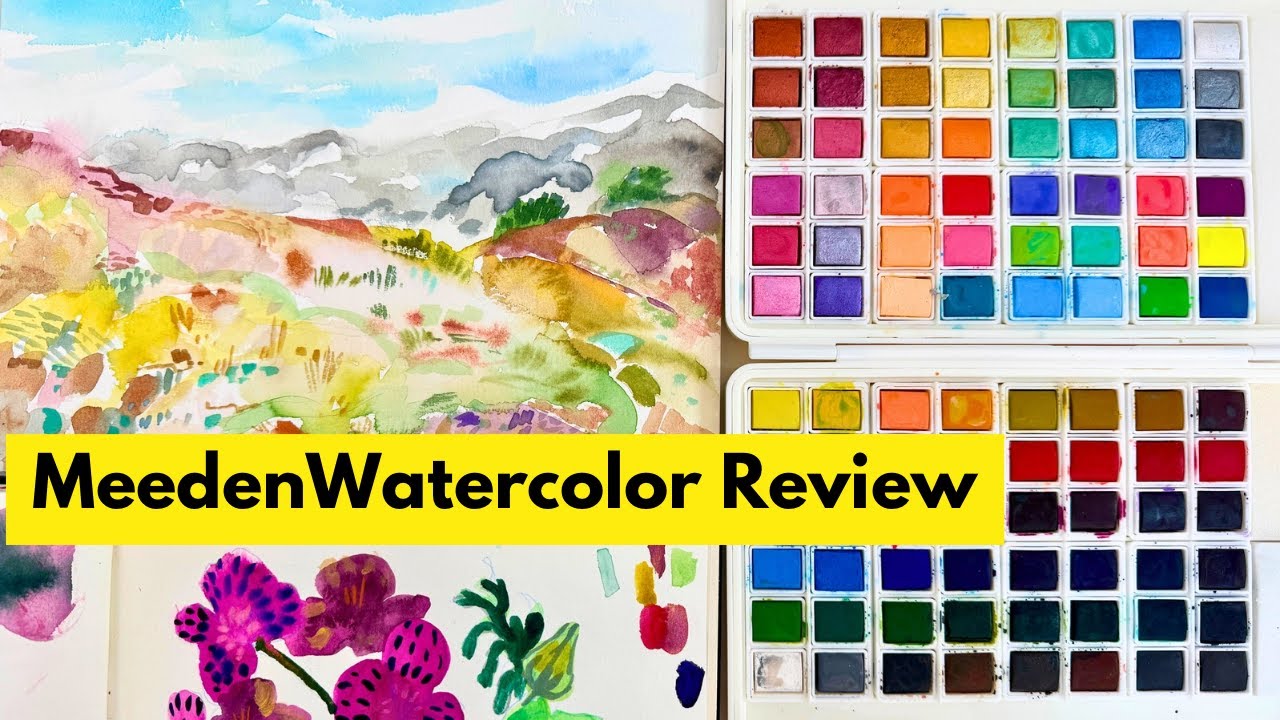 My Review of Meedens' 96 Watercolor Set and Watercolor Block of Paper
