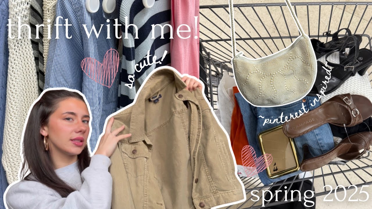 THRIFTING FOR SPRING 2025 (again!) | spring basics, home decor, and more! ✰♡