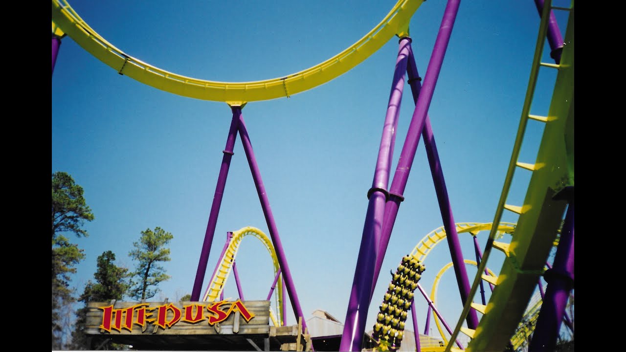 Medusa at Six Flags Great Adventure in 1999 with on ride POV