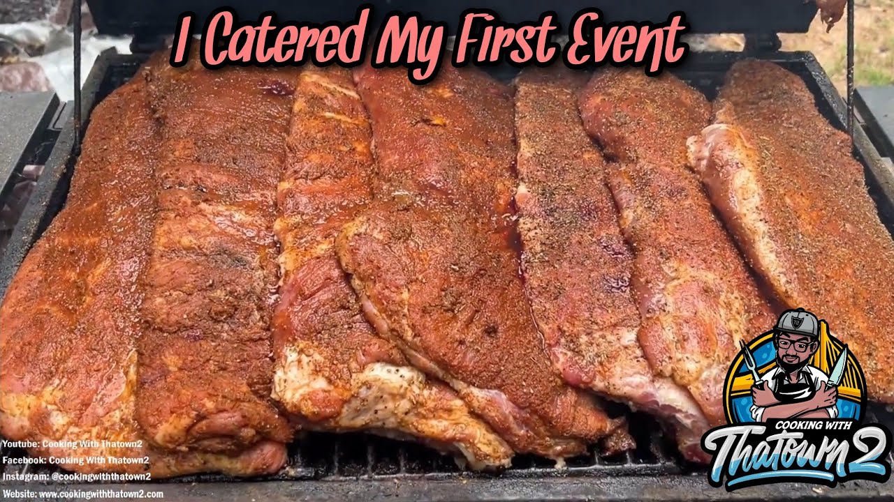 I Catered My First Event | BBQ Ribs, Tri-tip,  Chicken Thighs, Legs, & Wings | @CookingWithThatown2
