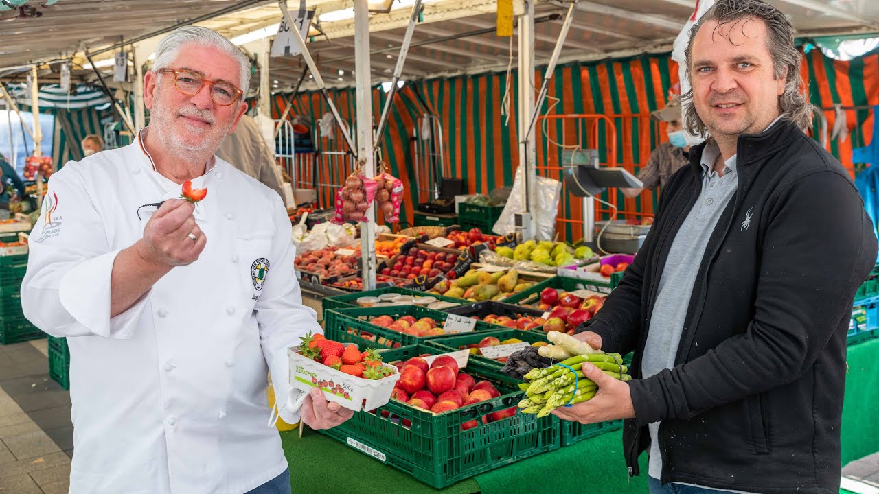 Lecker Lippe Live: Jürgen Rabe bereitet sich auf dem Wochenmarkt vor