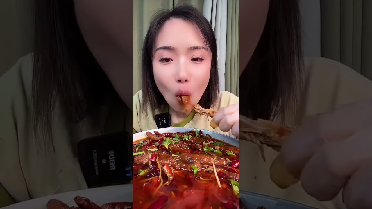 Eating Spicy Fried Chicken With Eggs and Green Vegetables | Tasty Mukbang 