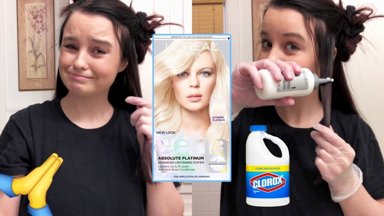 Обесцвечиваю волосы, окрашенные в черный цвет! | L'Oréal Paris (Extreme Platinum)