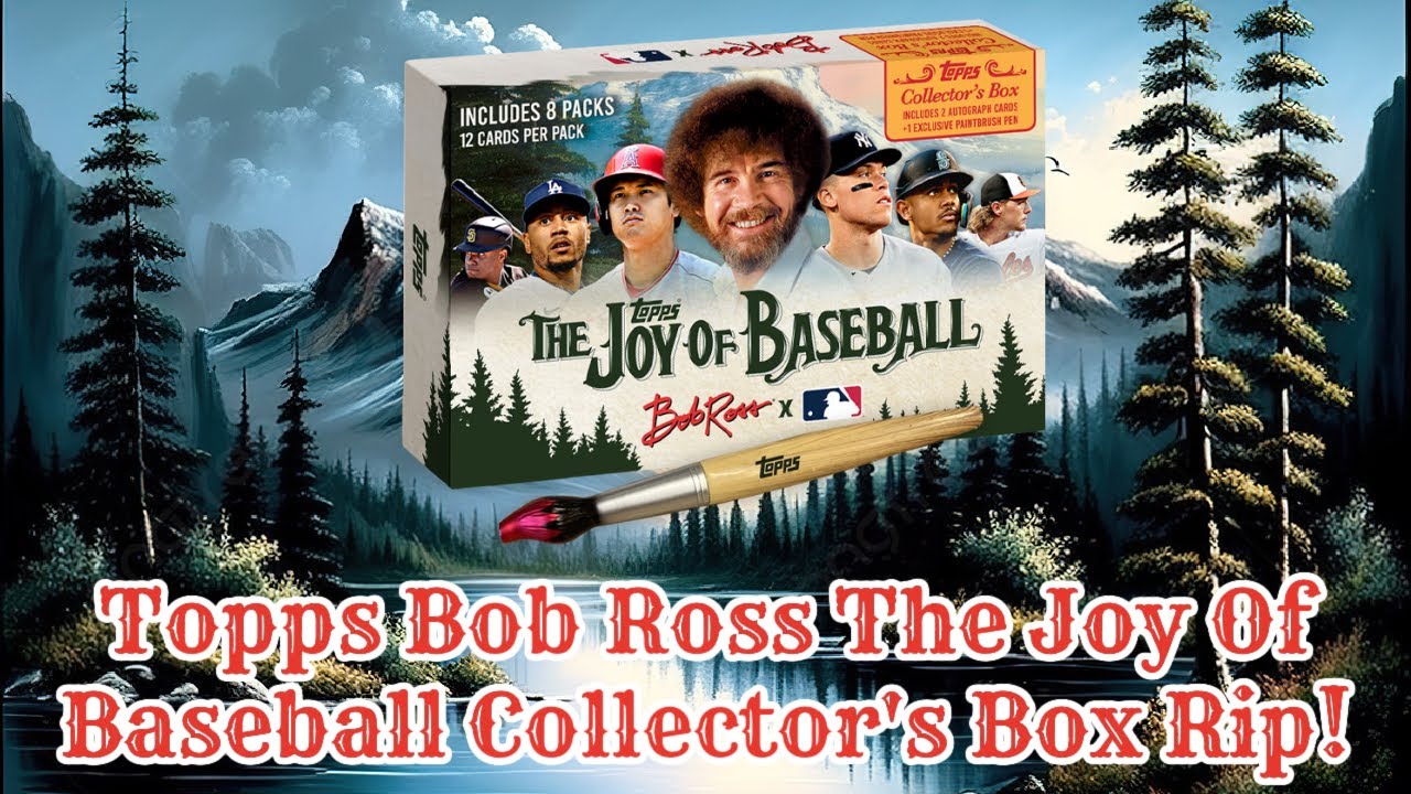 Topps X Bob Ross The Joy Of Baseball Collector's Box Rip! Huge SSP Hit!
