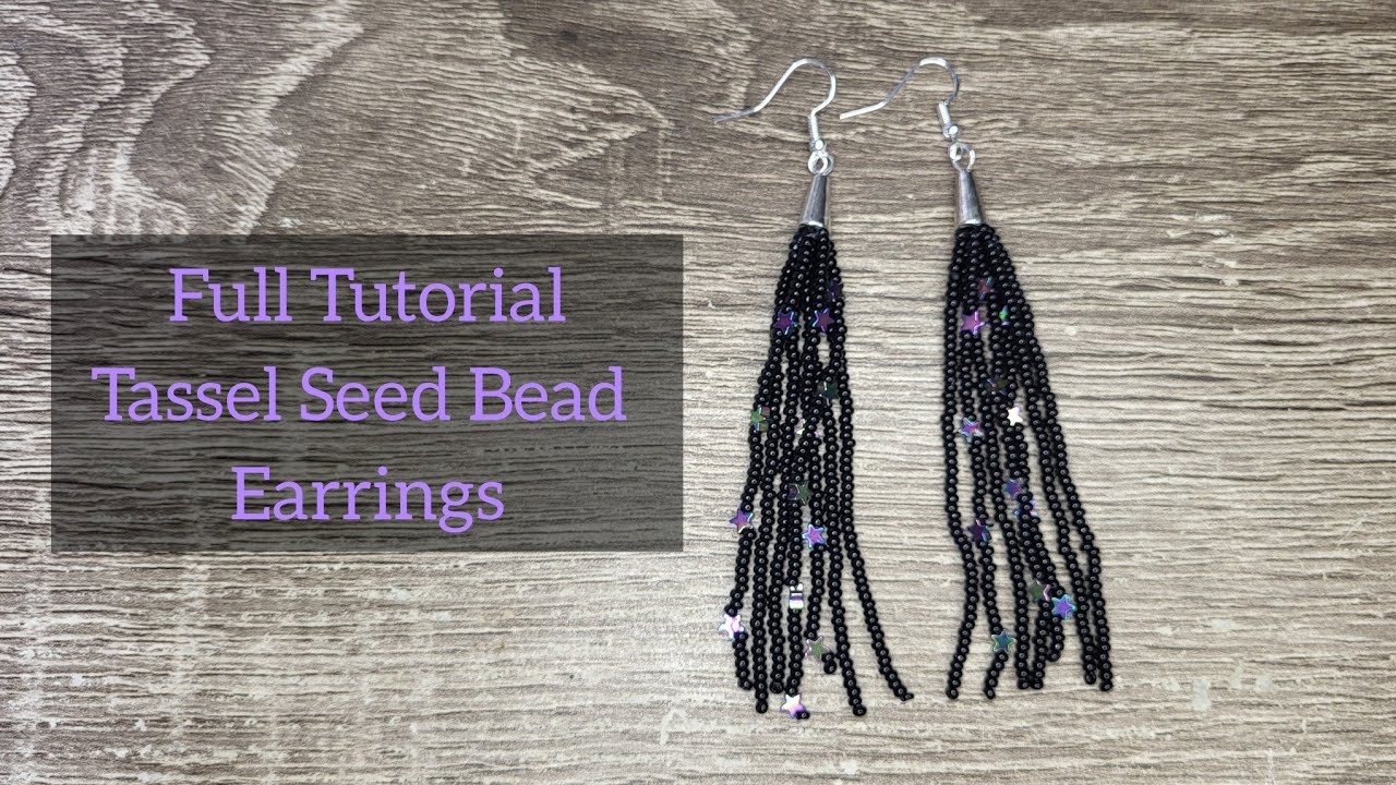 Full Tutorial Tassel Seed Bead Earrings