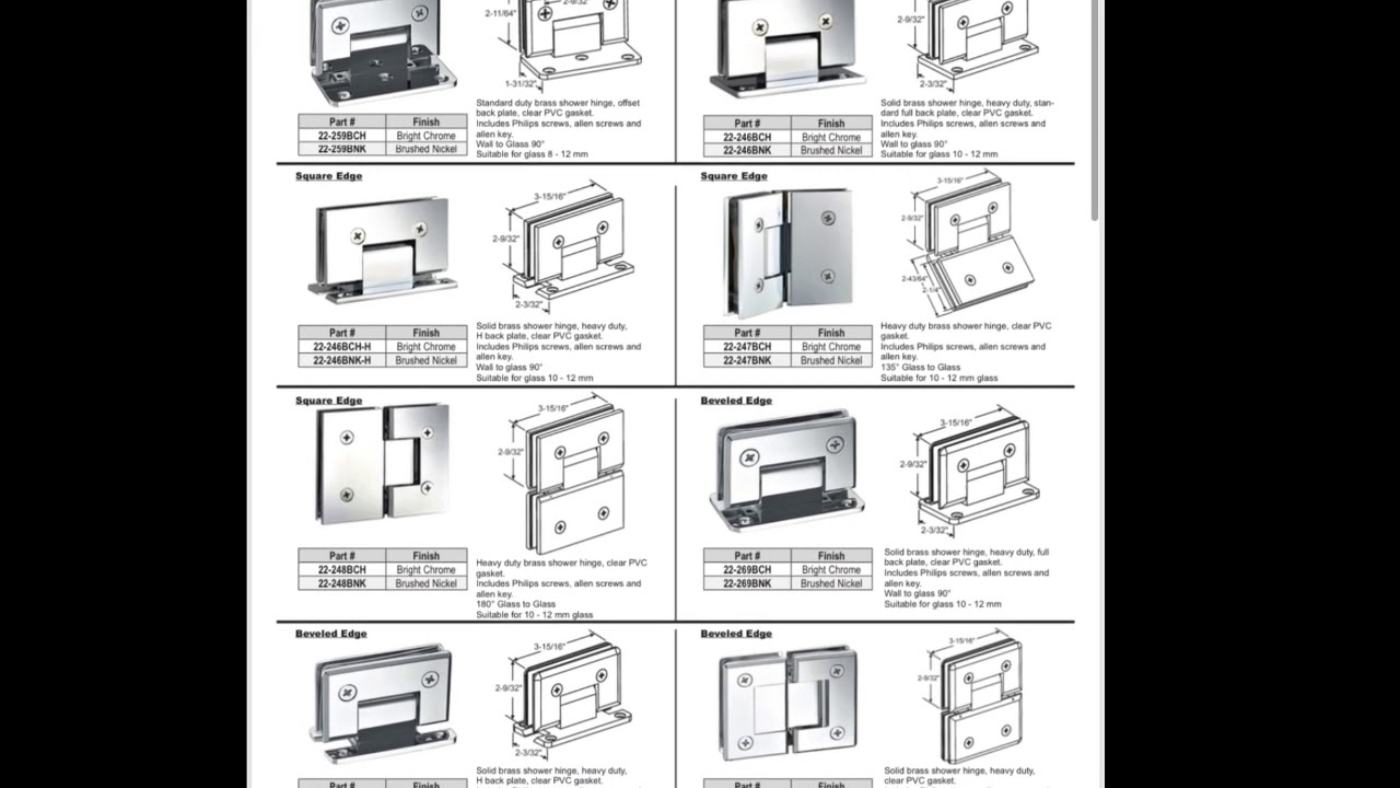 Frameless Shower Door Hardware