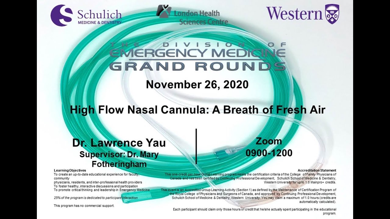 Dr. Lawrence Yau: High Flow Nasal Cannula