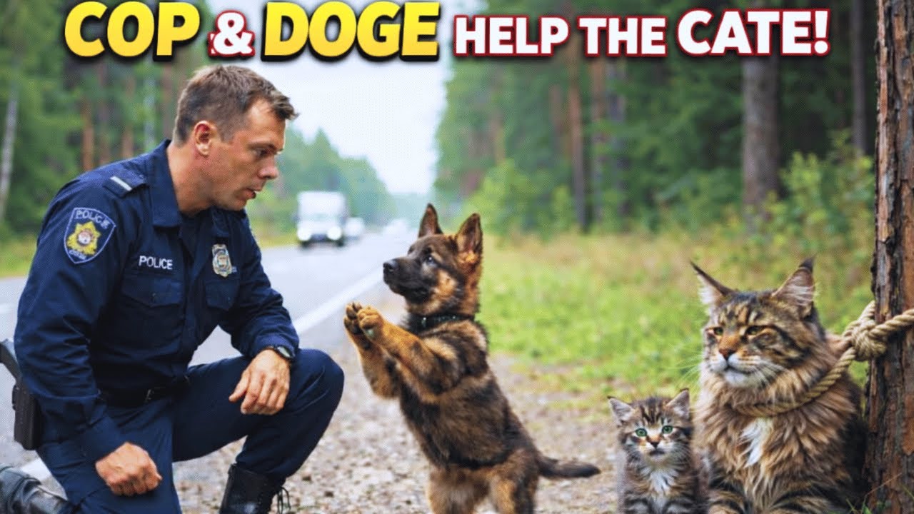 Puppy Saves Mom Cat Trapped by Rope Around Neck  Heartwarming Rescue