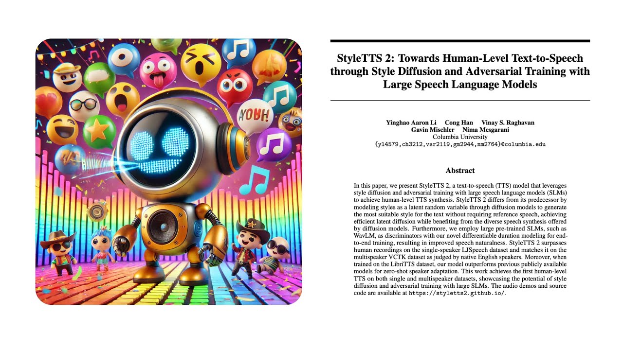 Behind Kokoro TTS: StyleTTS 2 through Style Diffusion and Adversarial Training (Paper Walkthrough)