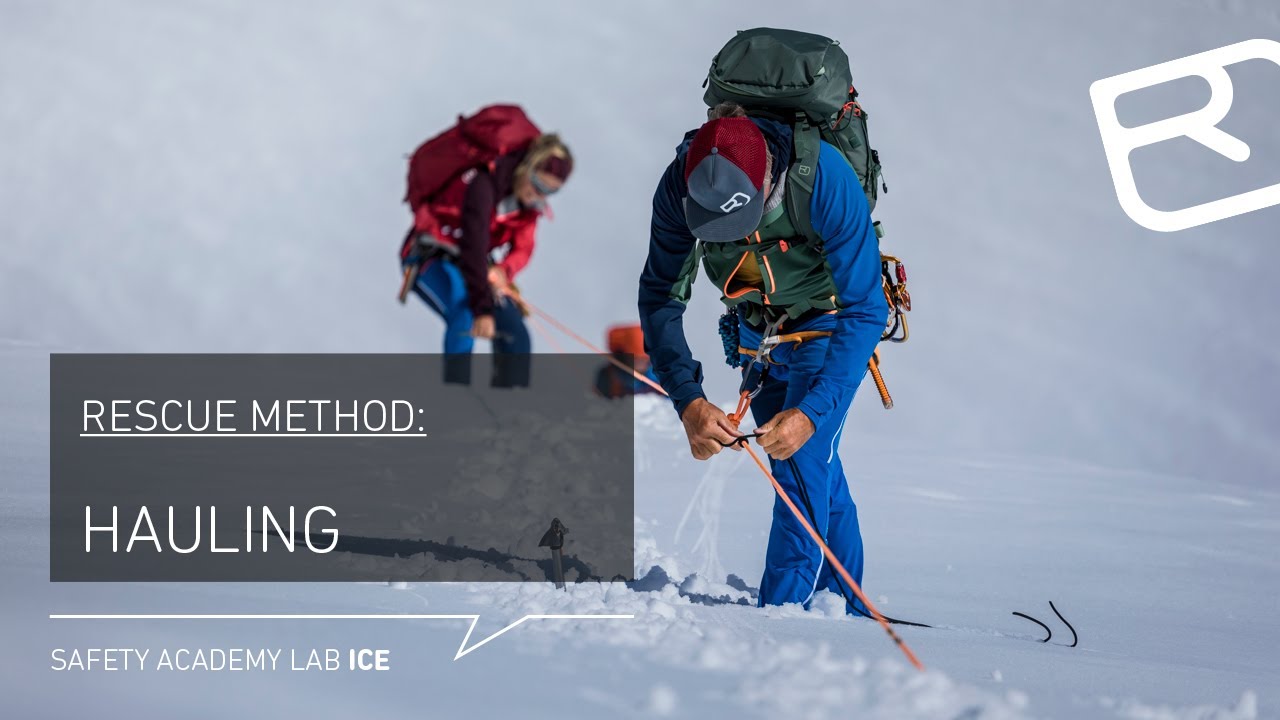 Hauling: Crevasse rescue in large rope teams on a glacier – Tutorial (16/18) | LAB ICE
