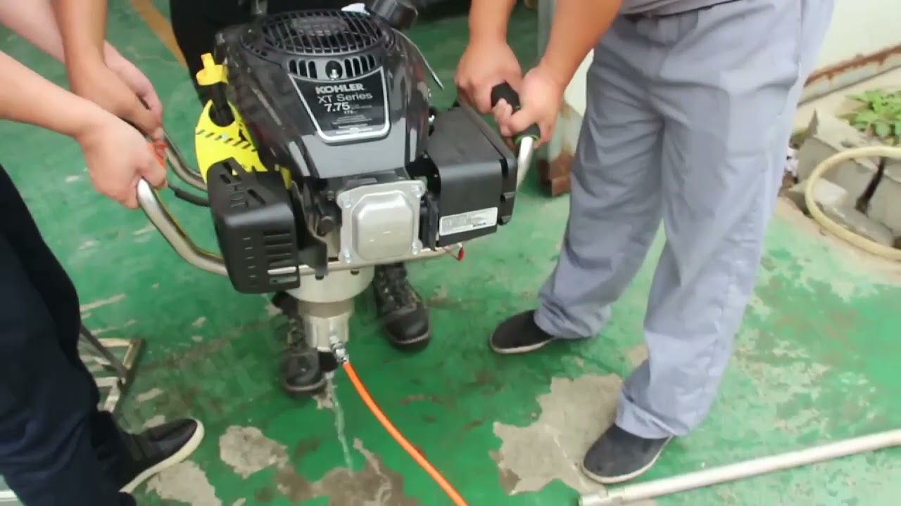 backpack core drill rig preparation