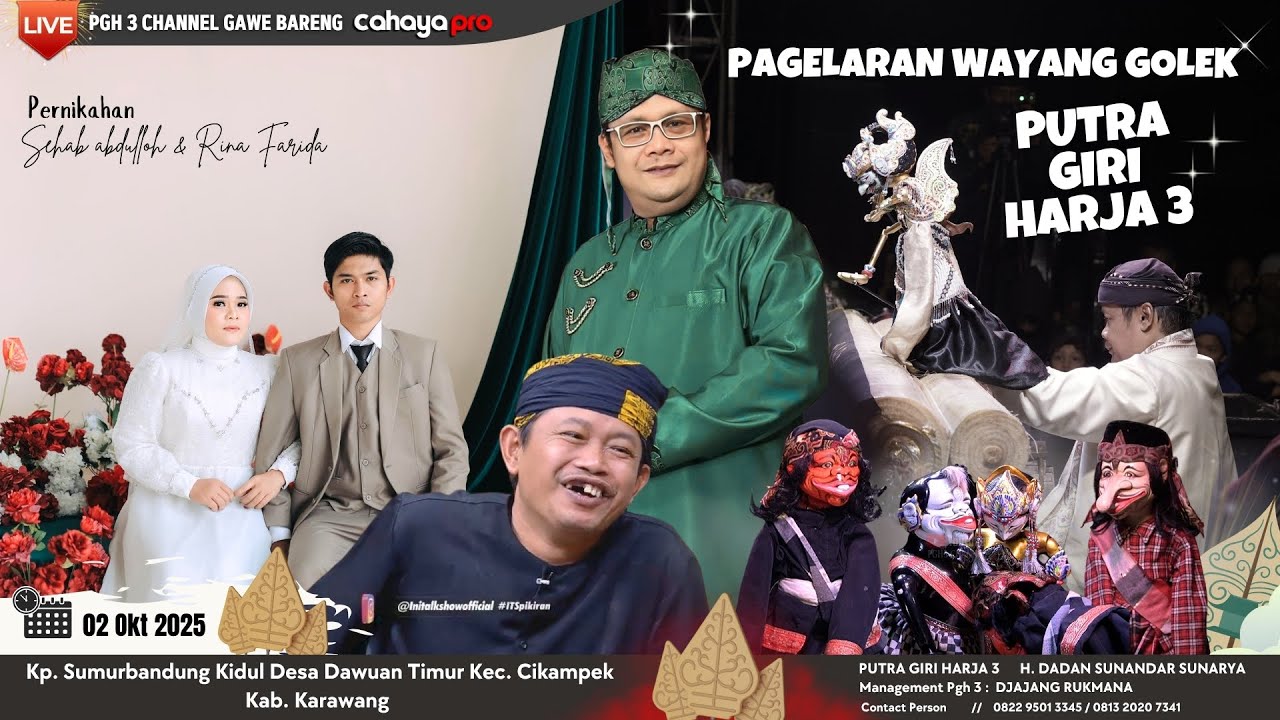 💓LIVE WAYANG GOLEK PUTRA GIRIHARJA 3 [ PGH3 ] H. DADAN SUNANDAR SUNARYA - DAWUAN, KARAWANG TIMUR