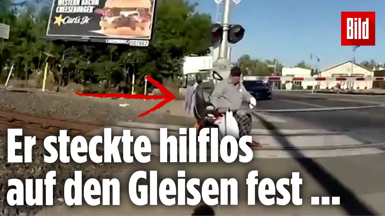 Rollstuhlfahrer fast von Zug überrollt! Polizistin rettet ihn in letzter Sekunde