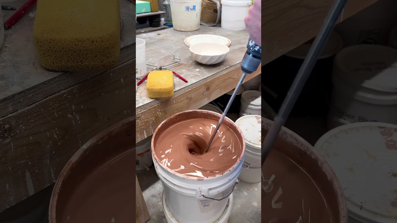 Making a porcelain bowl.