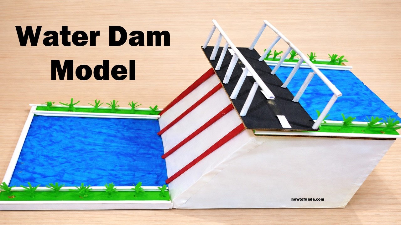 dam model making 3d | water to save water power generation | social science | howtofunda | DIY