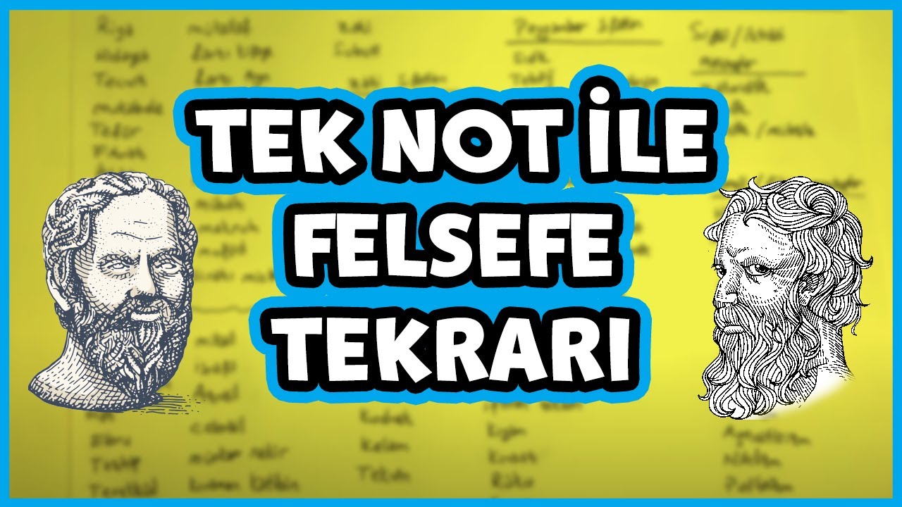 Kavramlarla Tyt Felsefe Tekrarı I Felsefeyi Fulle #yks2021