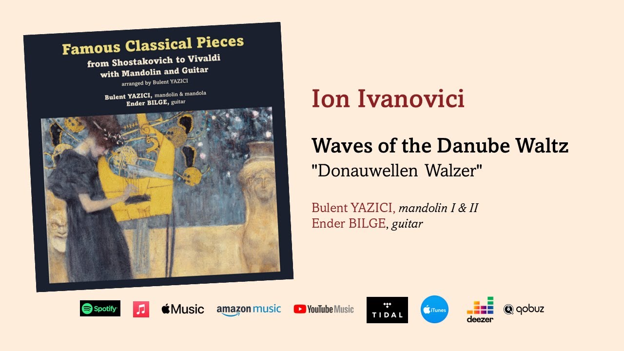 Ion Ivanovici: Waves of the Danube Waltz (Arr. for Two Mandolins & Guitar)