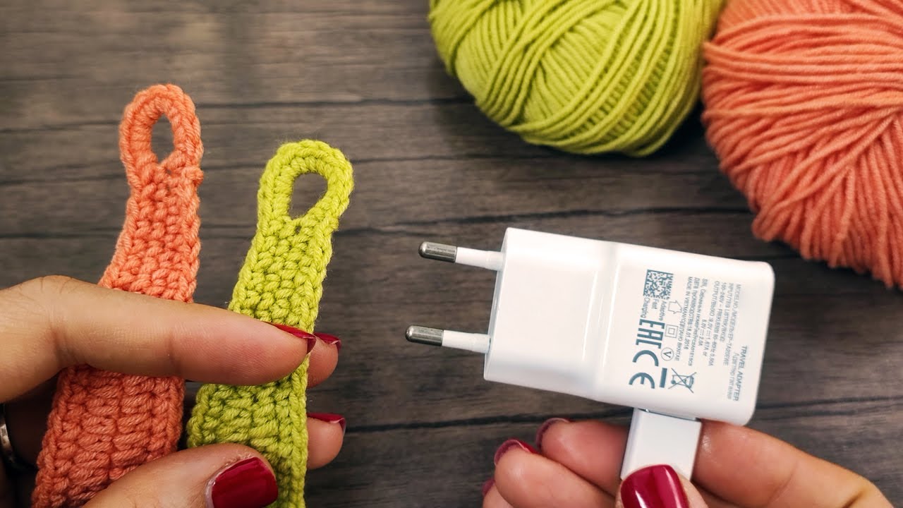 ⚡️⚡️ Crochet DIY Charger Cable Organizer (Crochet Easy Project) | Tığ Işi Şarj Kablosu Düzenleyici