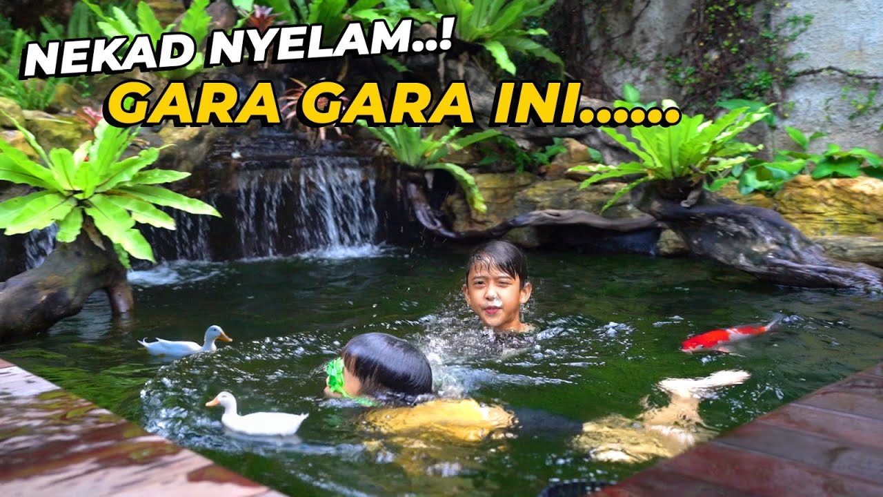 DJALU DZAKY BERSIHIN KOLAM SABRINA..!! AUTO DI S3RANG BEBEK !!