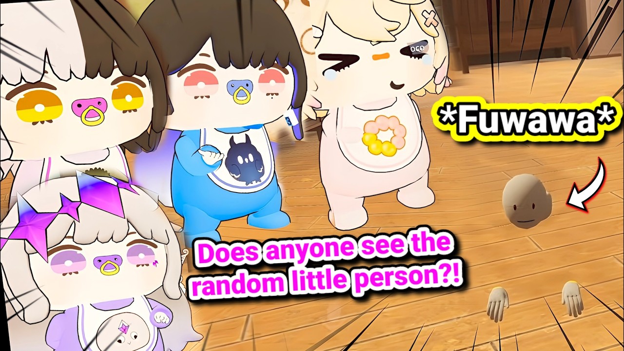 Fuwawa looking like a Random little person in Advent's VRChat stream is HILARIOUS
