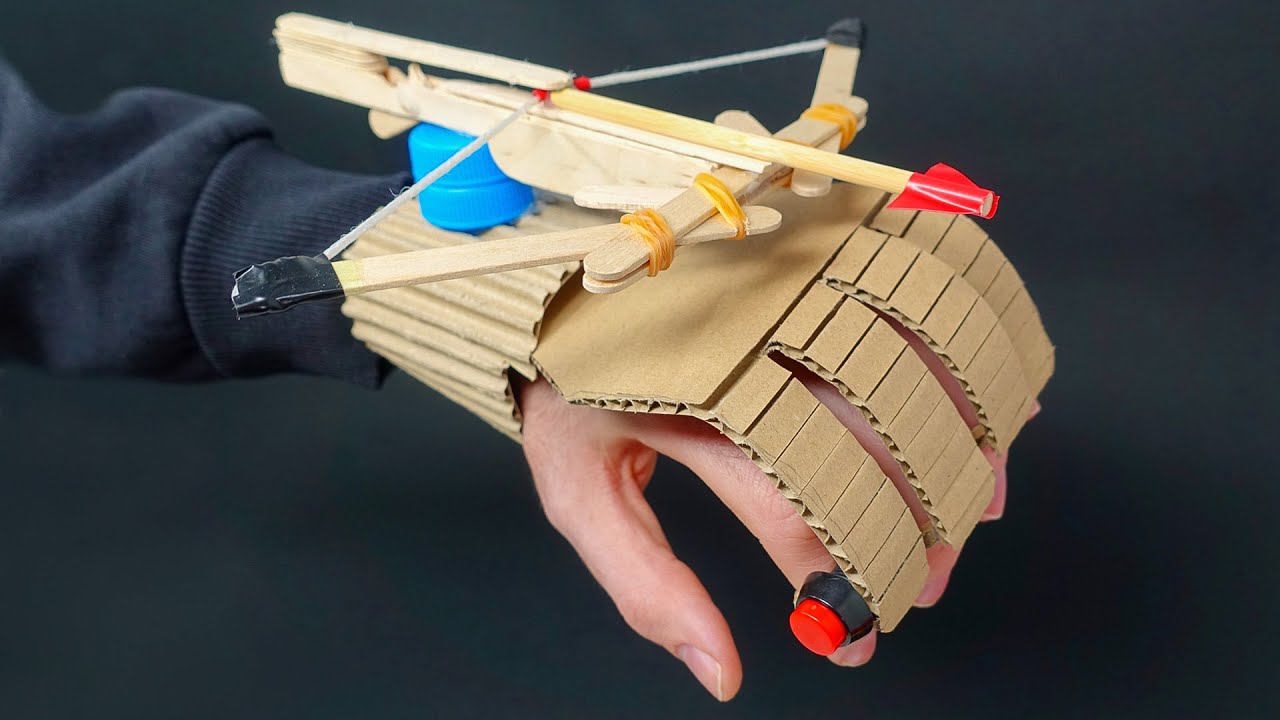 GÜÇLÜ ve KOLAY HAND CROSSBOW YAPMA 🏹🔥