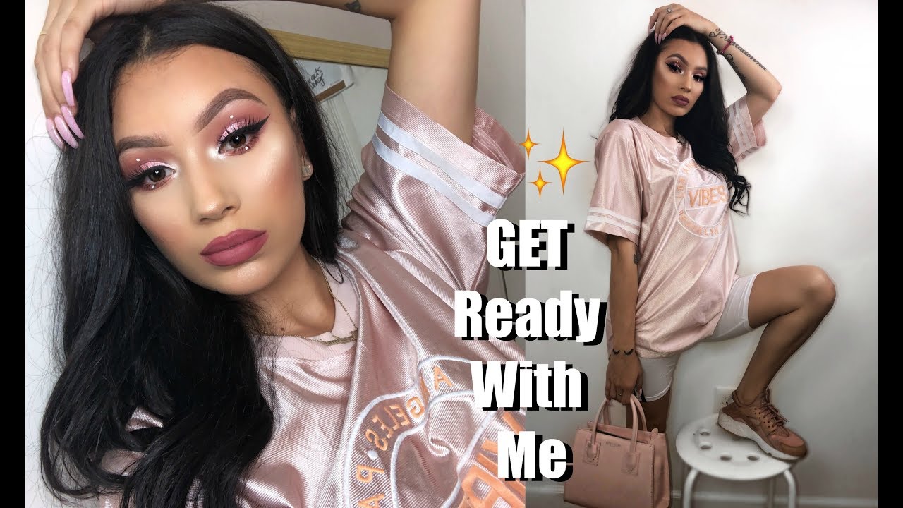 Pretty In Pink GRWM | Makeup, Hair & Outfit