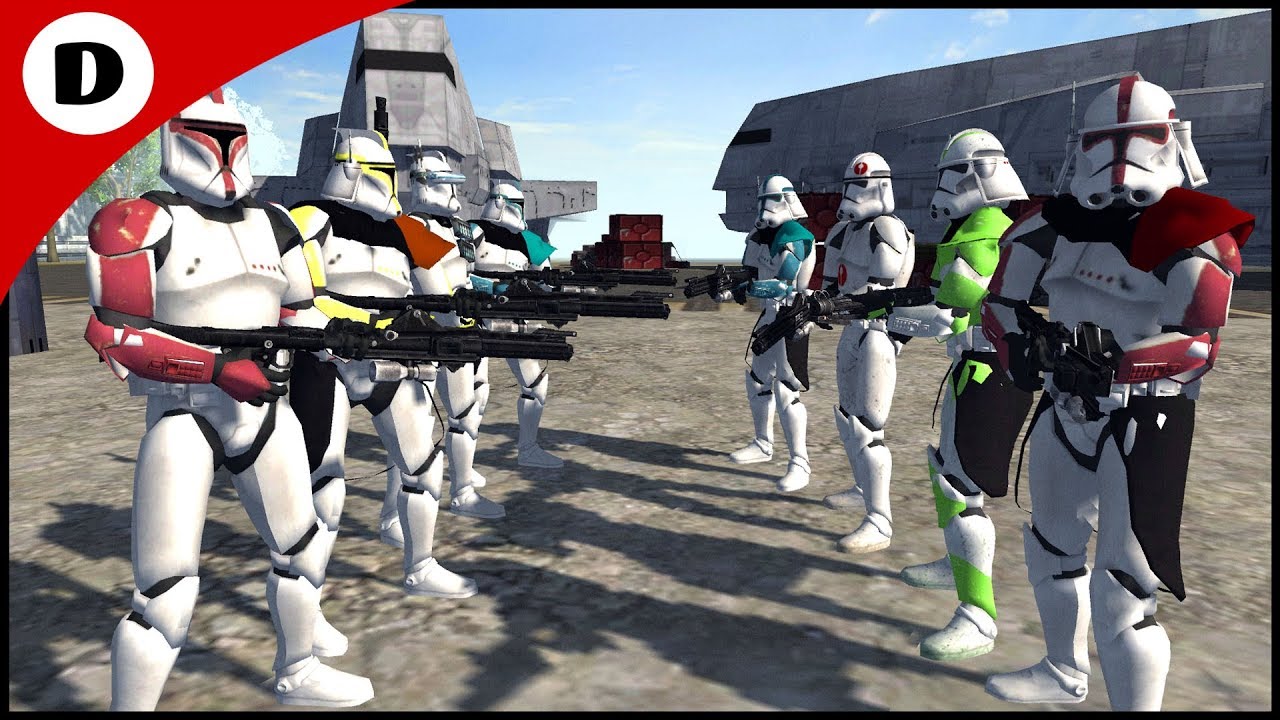 RICOS BRIGADE vs DALEY SQUAD - Men of War: Star Wars Mod