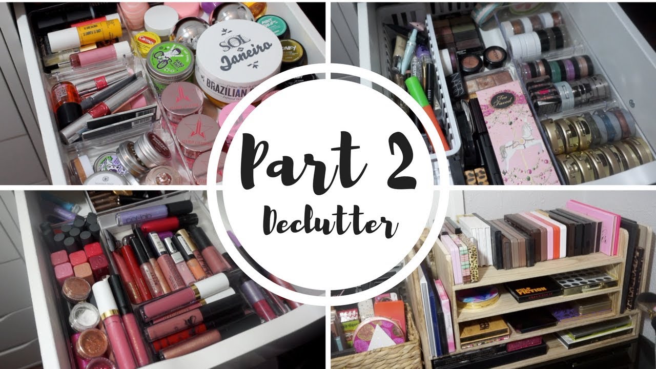 Makeup Collection Declutter/Organization 2018 - Part 2 | Paige Koren