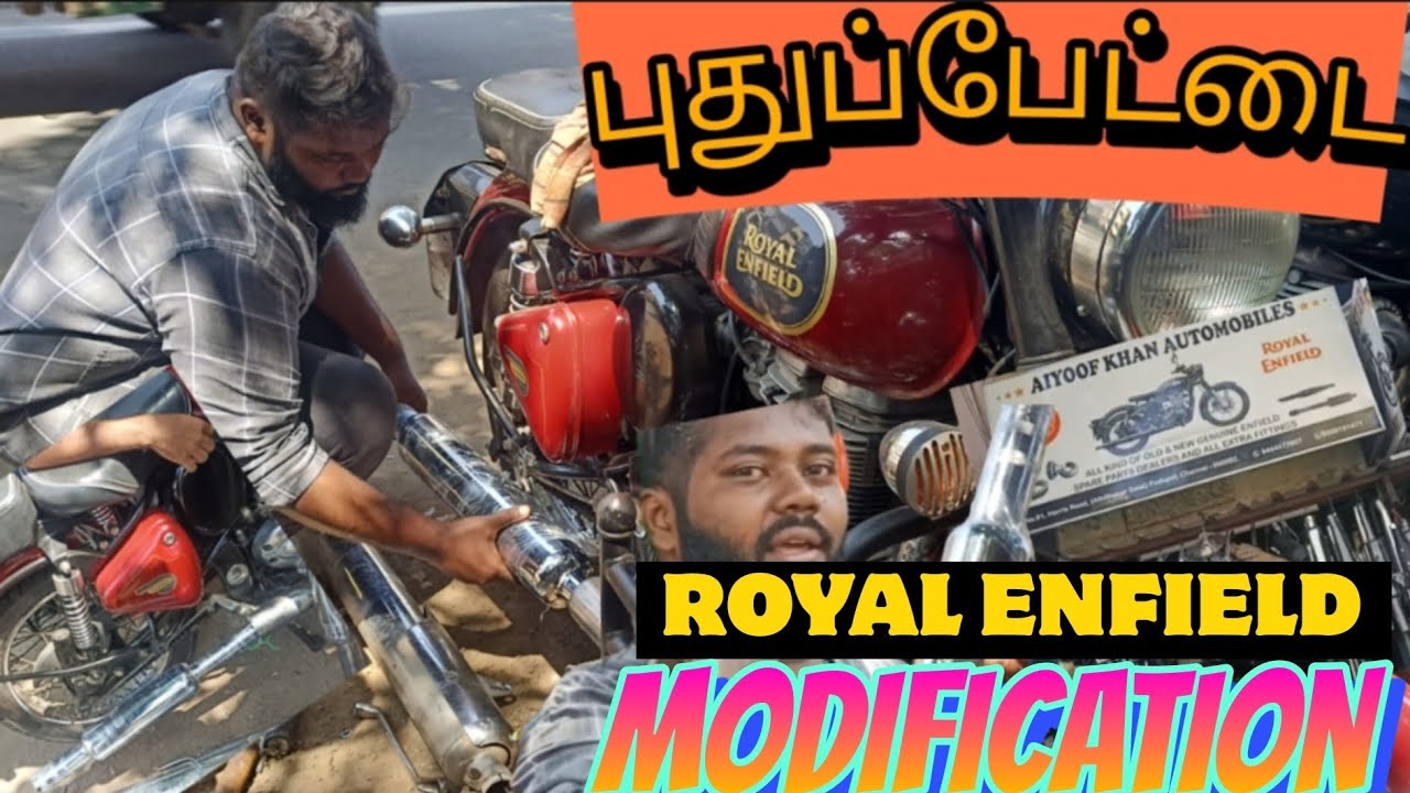 புதுப்பேட்டை Royal Enfield Silencer Modification | Bike Spare Parts Market Chennai