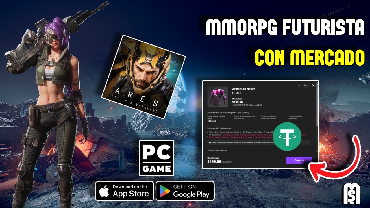 NUEVO MMORPG CON MERCADO EN USDT, ARES: THE IRON VANGUARD